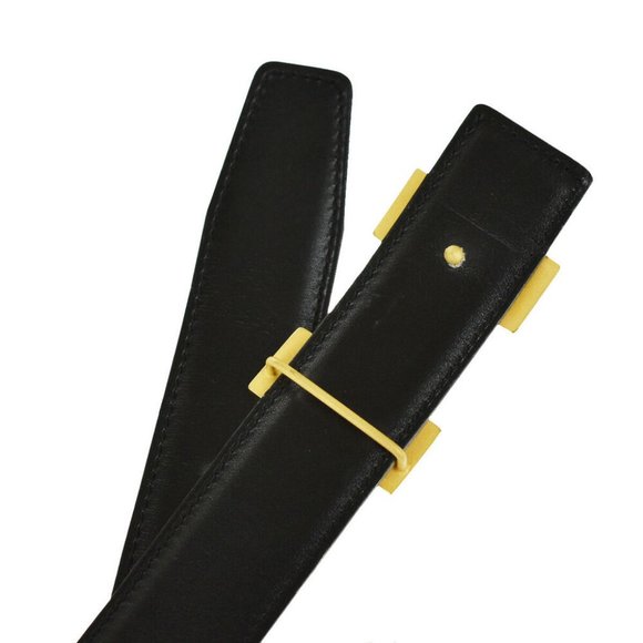 HERMES H Logo Constance Reversible H Buckle Belt Leather # 65 Black BN 82ML583 main image 4